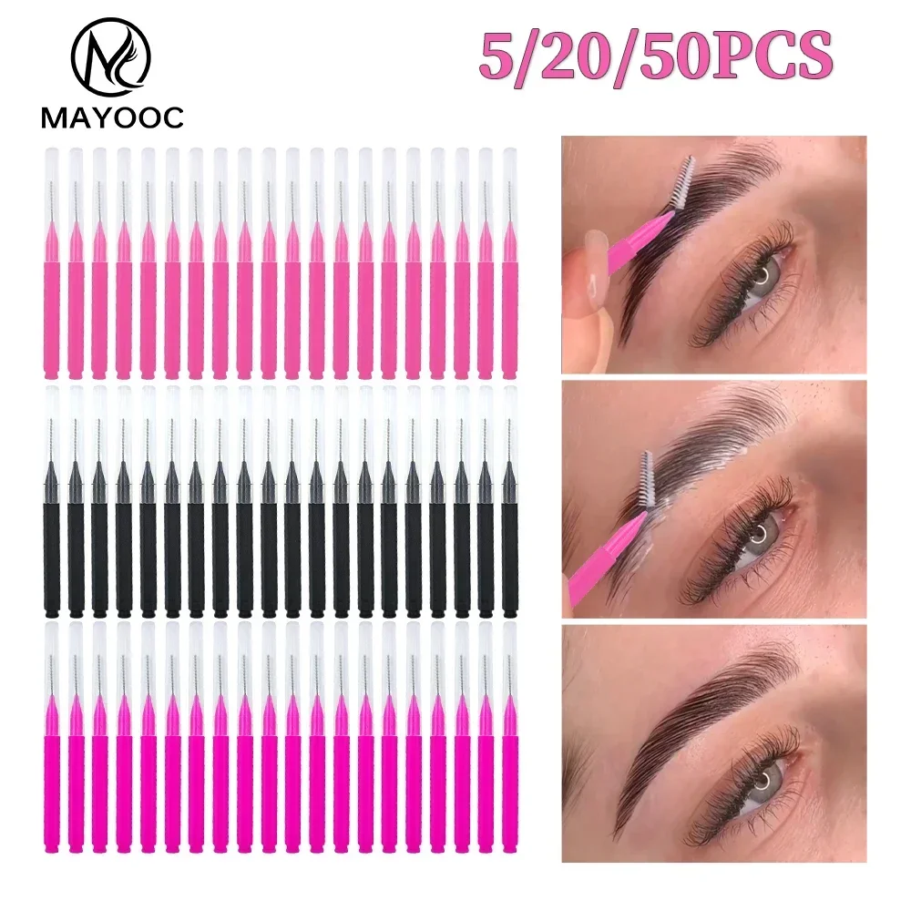 Eyelash Extension Aftercare - 5/10/50 قطعة فرشاة الحاجب الصغيرة الحاجب