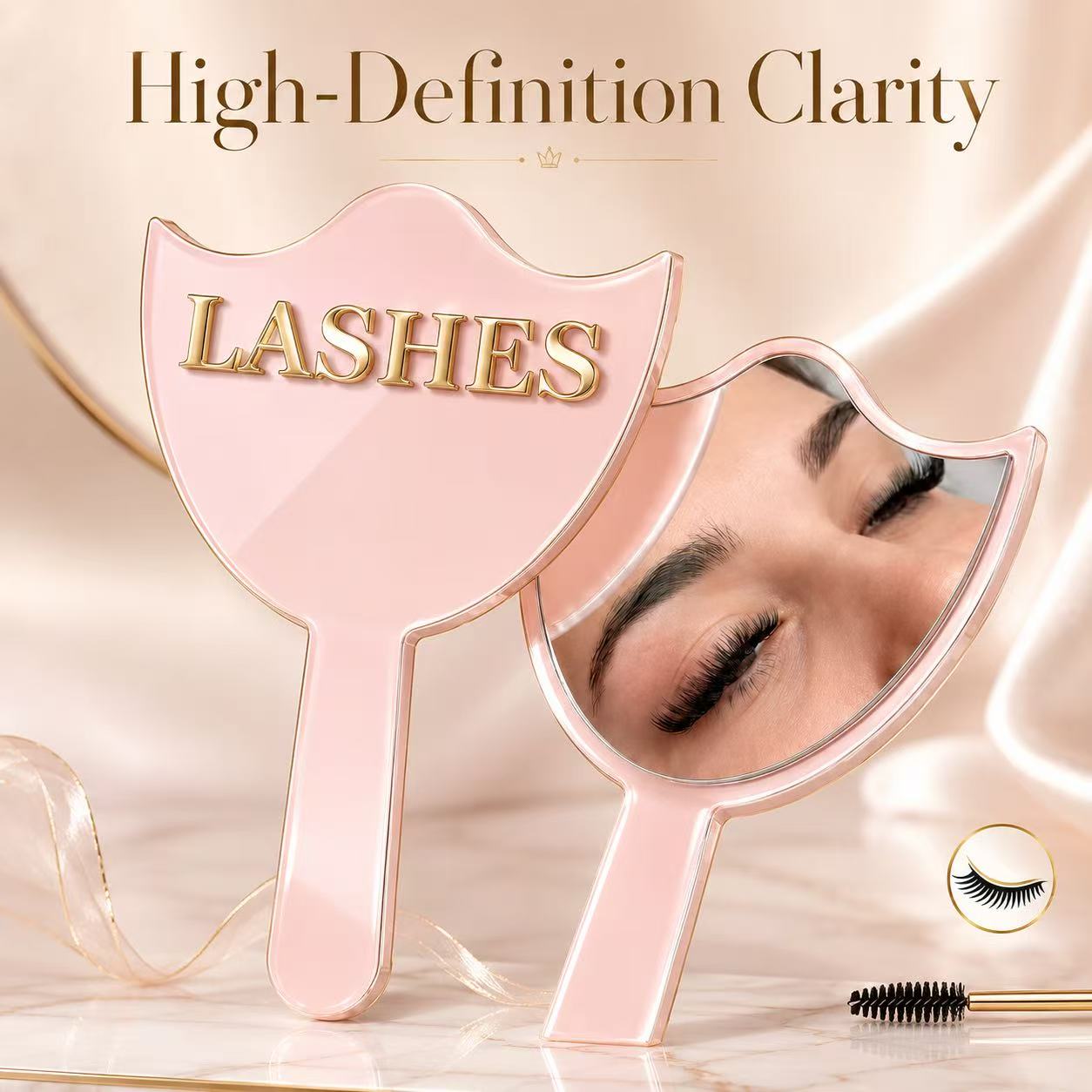 Eyelash Extension Aftercare - مرآة زجاجية عالية الدقة لتمديد الرموش
