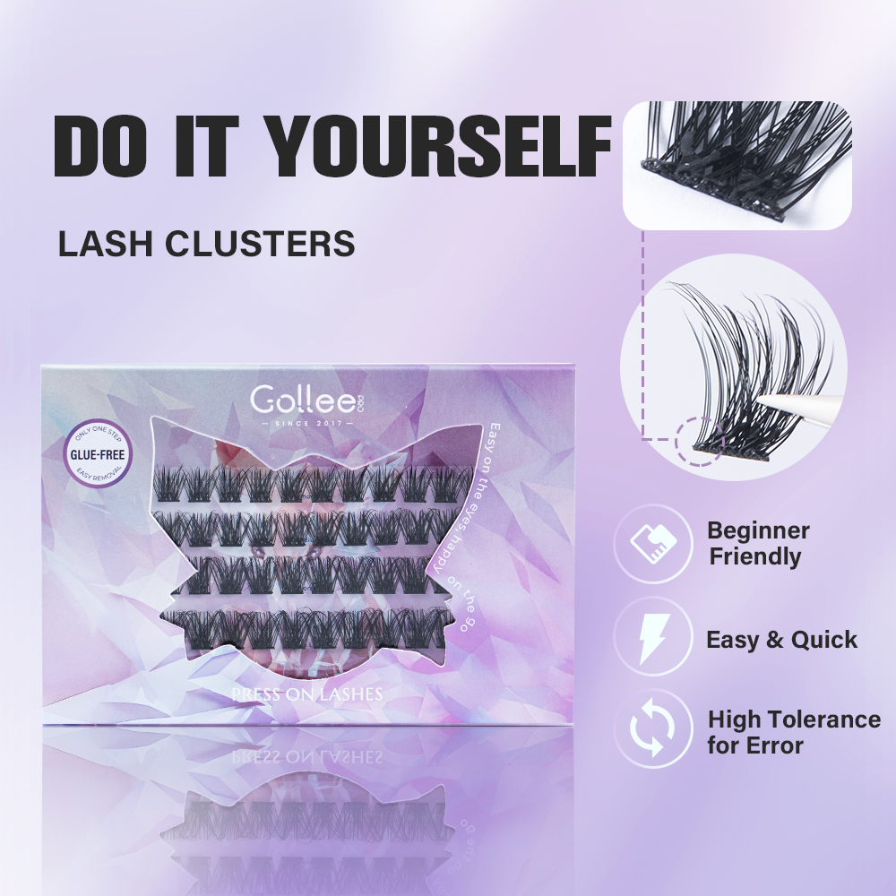 Eyelash Extension No 10 - مجموعات الرموش ذاتية اللصق من Gollee