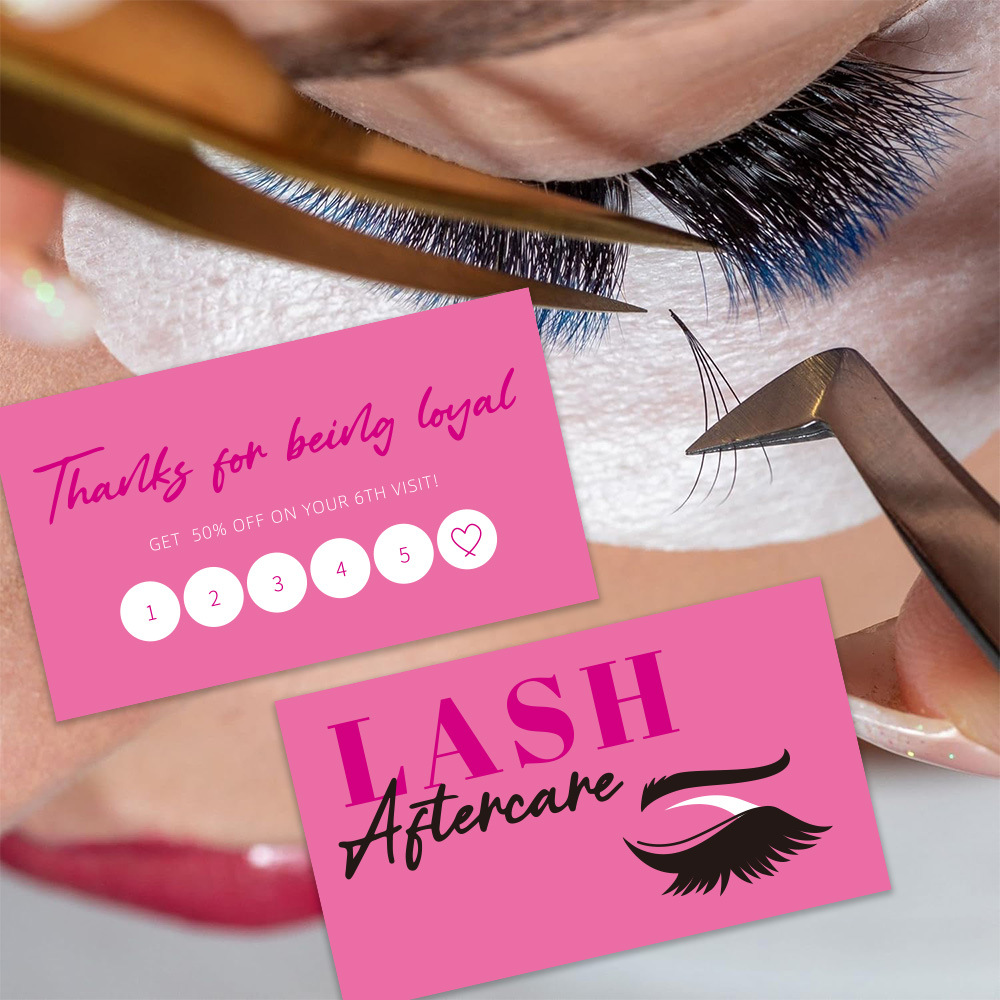 50 قطعة بطاقة الأعمال الرموش ا - مراجعة Eyelash Extension Aftercare وسعره