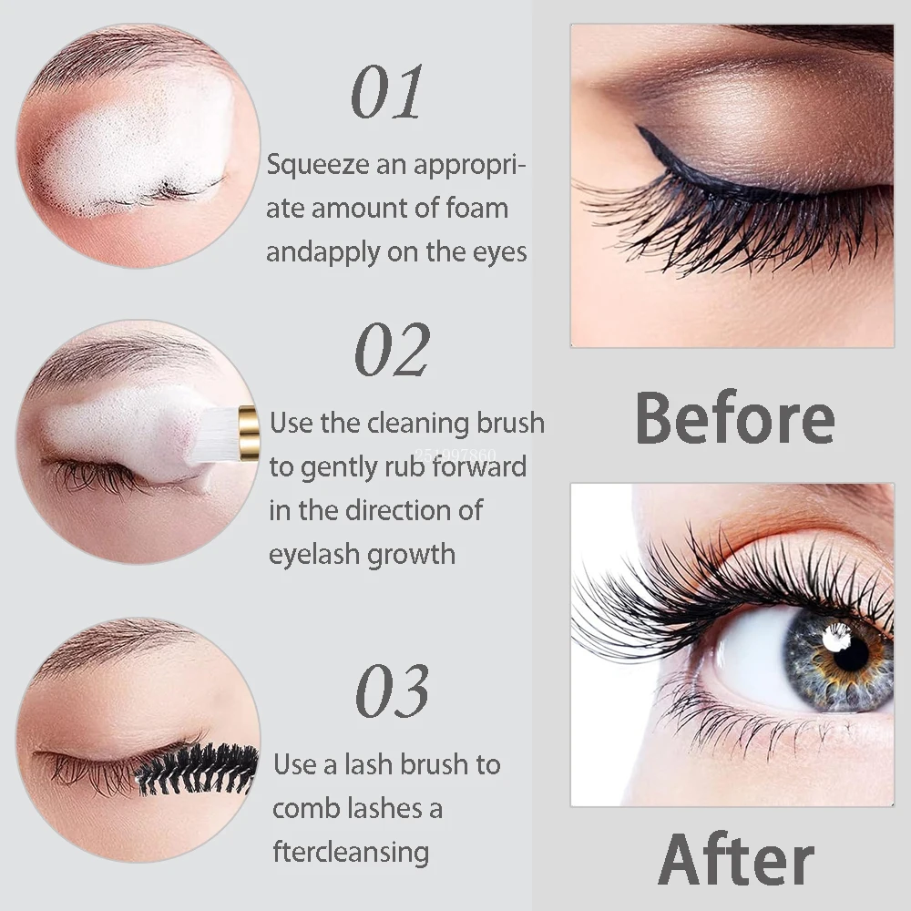 40 قطعة مجموعة أدوات تنظيف الر - مراجعة Eyelash Extension Aftercare وسعره