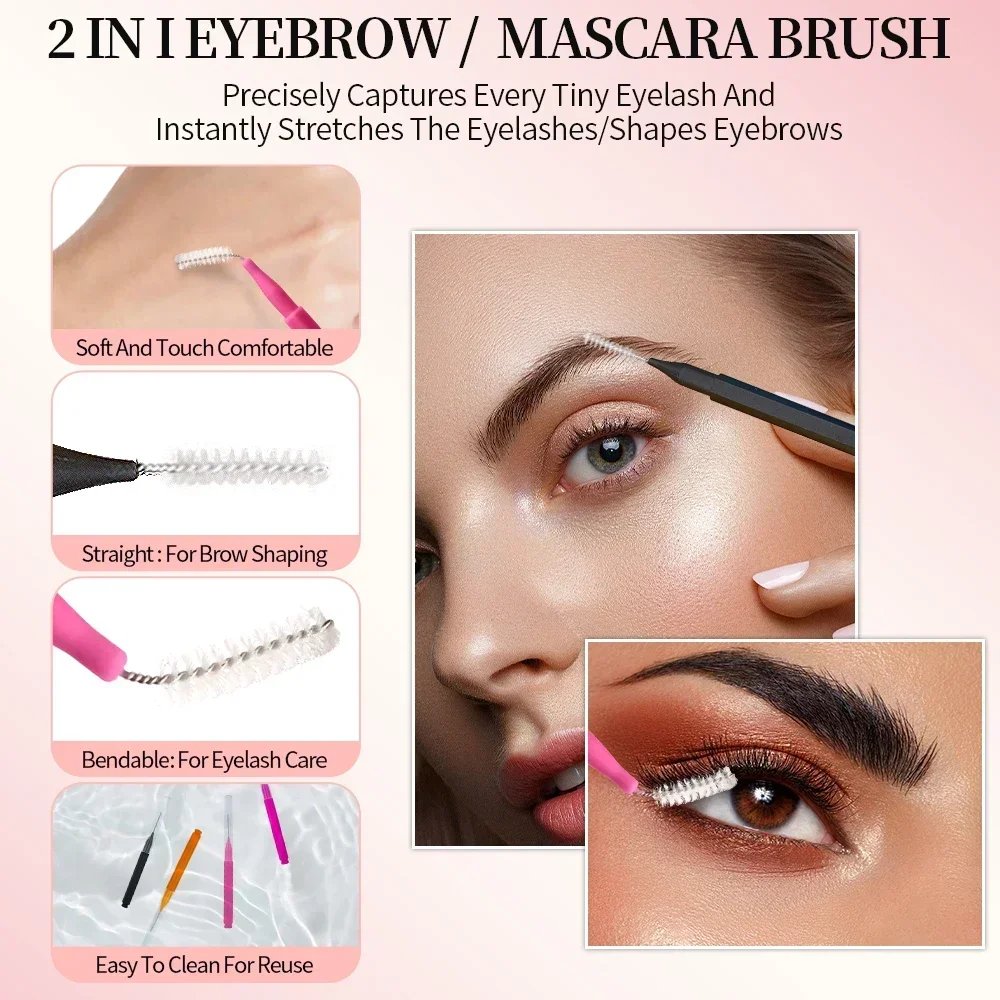 5/10/50 قطعة فرشاة الحاجب الصغ - مراجعة Eyelash Extension Aftercare وسعره
