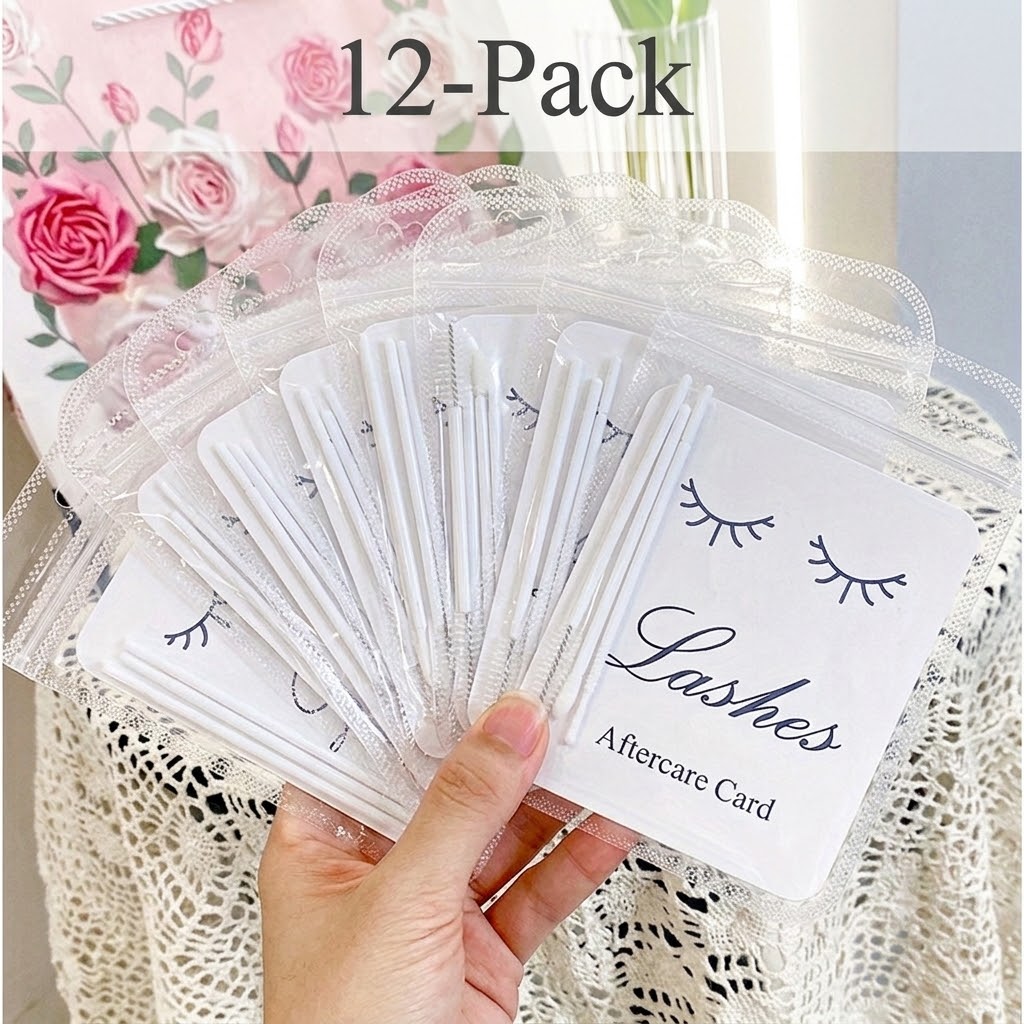 12 قطعة من مجموعات العناية بال - مراجعة Eyelash Extension Aftercare وسعره