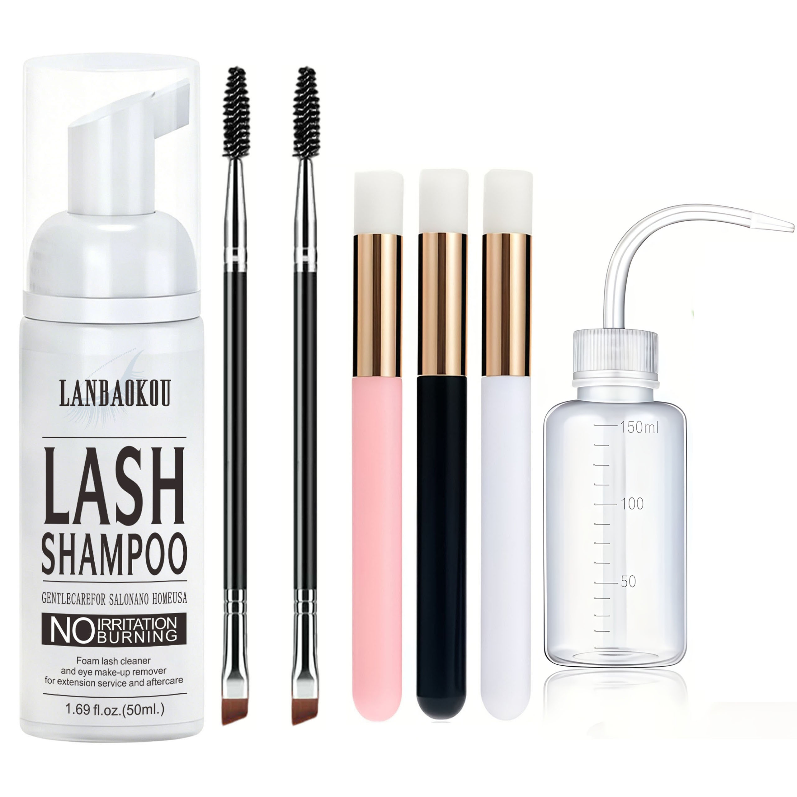 شامبو للرموش 50 مل + فرشاة وعص - مراجعة Eyelash Extension Foam Cleanser وسعره
