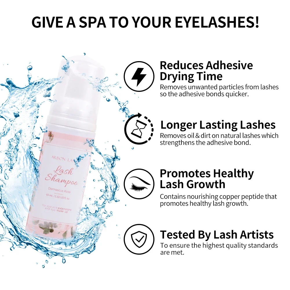 زجاجات منظف رموش 60 من الرغوة  - مراجعة Eyelash Extension Foam Cleanser وسعره