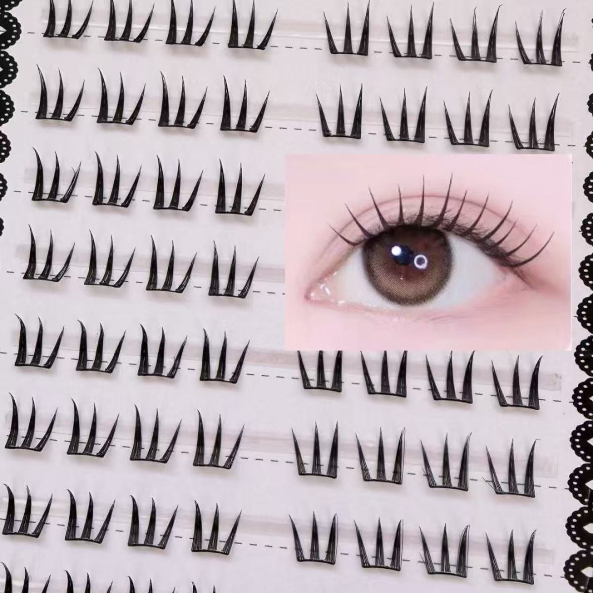 WINKLURE 80 العنقودية No-Gule  - مراجعة Eyelash Extension No 10 وسعره